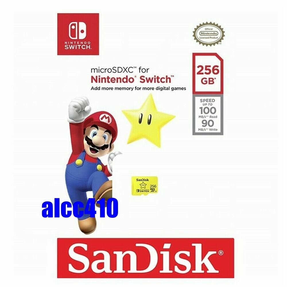 Nintendo Switch 64gb 128gb 256gb 512gb 1tb Micro Sd Sandisk Sdxc