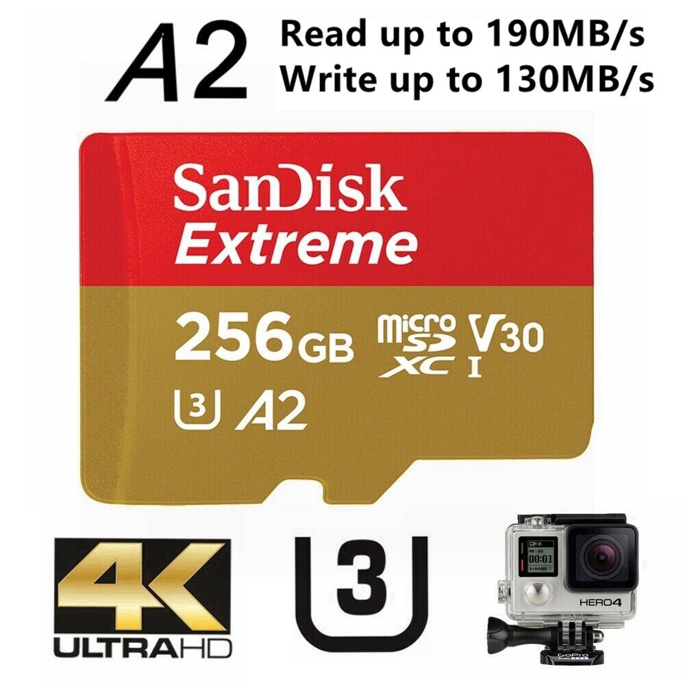 Sandisk Extreme Micro Sd 64gb 128gb 256g 1tb Memory Card Dash Action