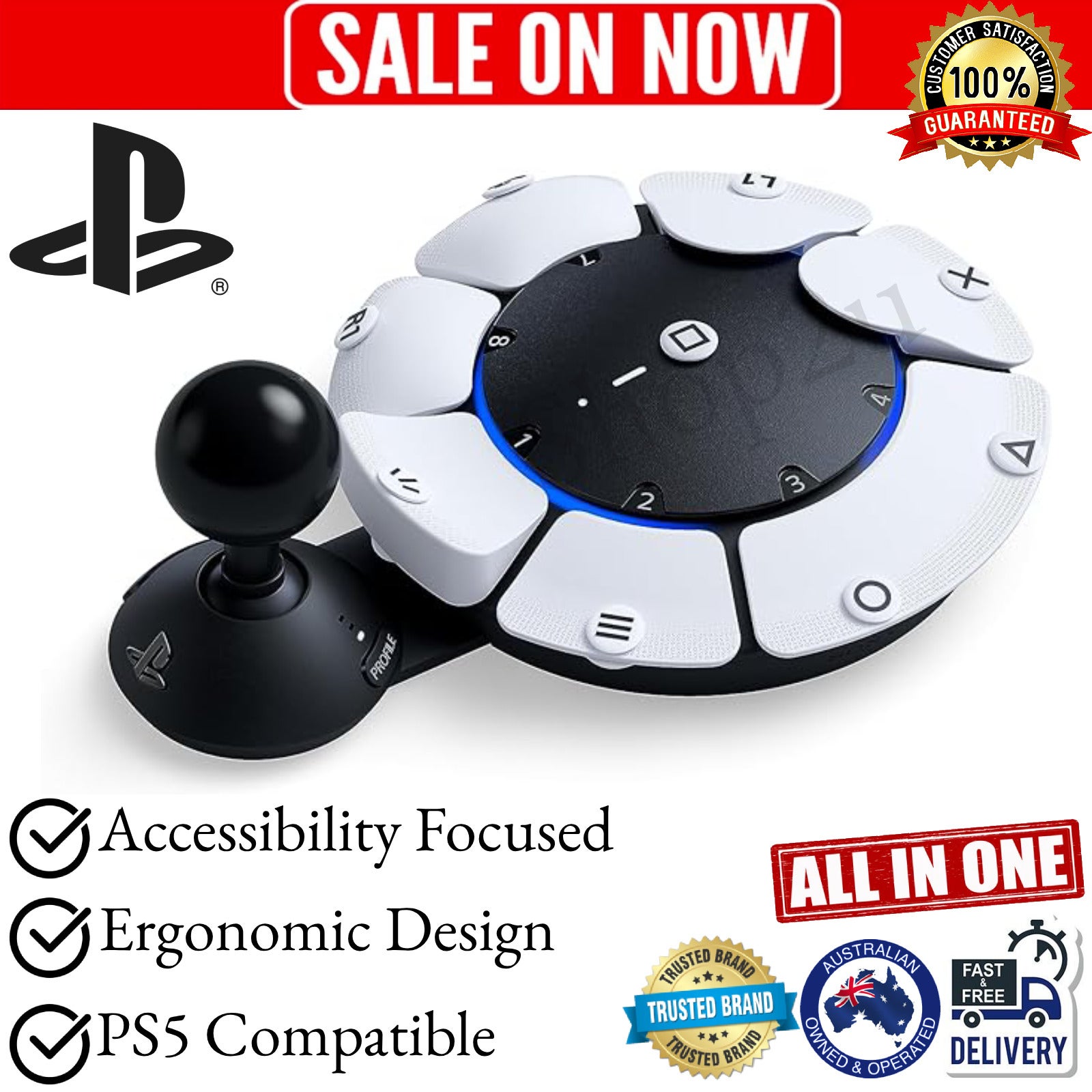 Playstation Access Controller - Ps5 Accessibility Controller, White