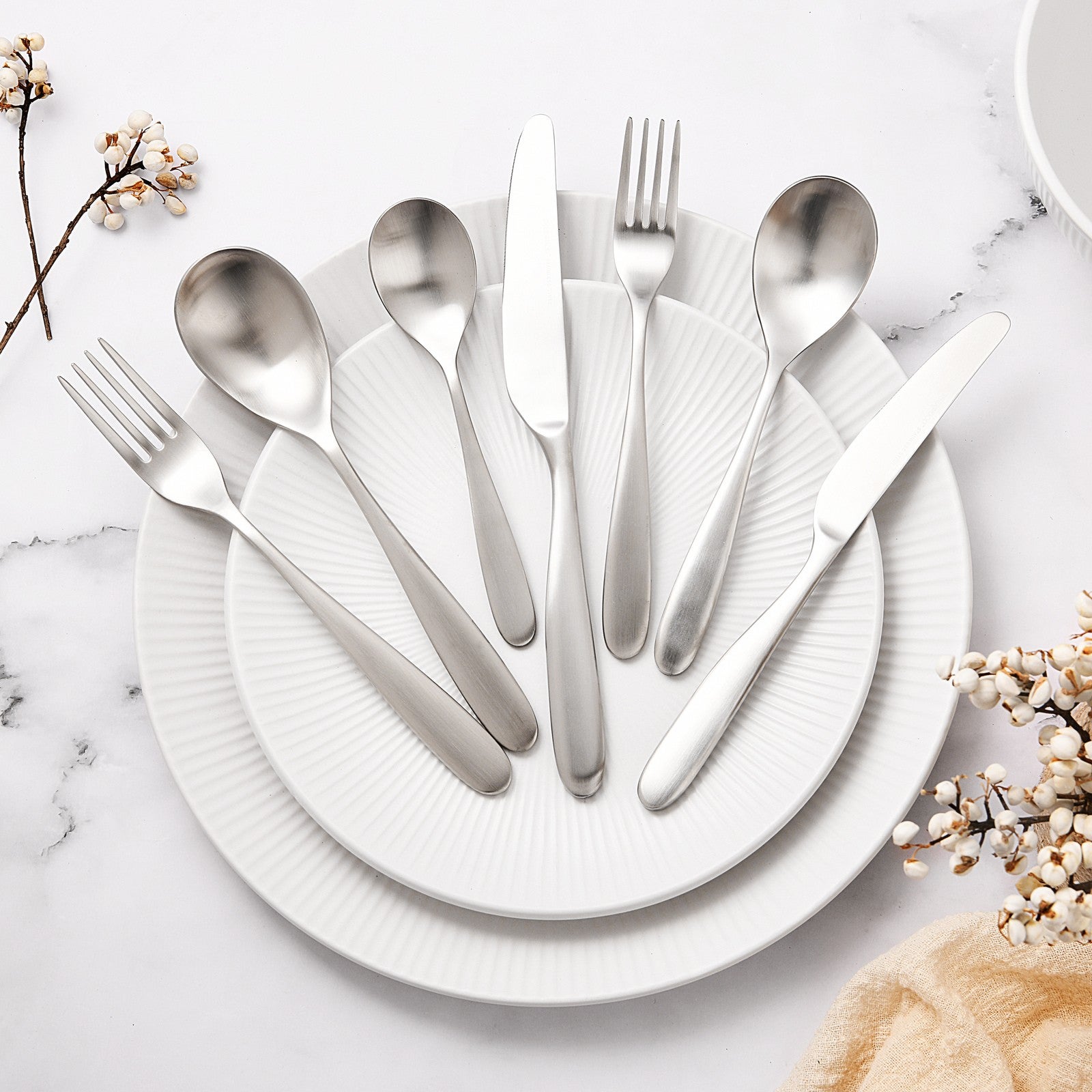 Sherwood Nouveau 42 Pcs Stainless Steel Elegant Cutlery Set Complete