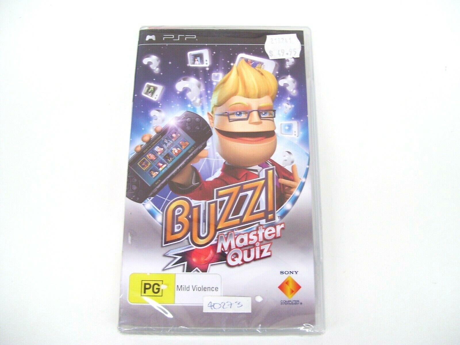 Buzz Buzz Master Quiz Psp Game Playstation Portable