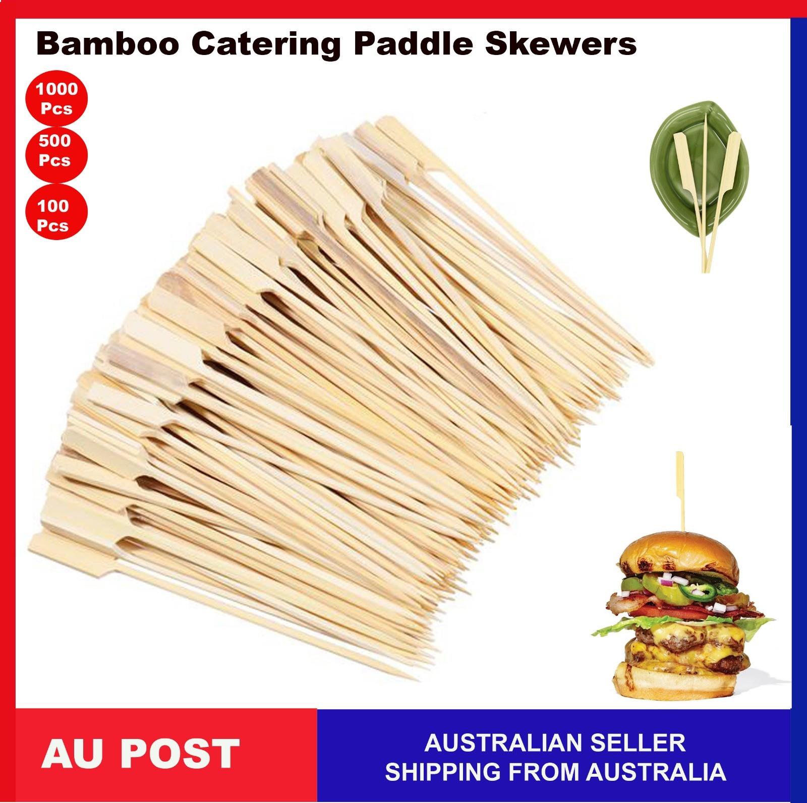 Bamboo Wooden Catering Paddle Skewers Disposable Finger Food Cocktail