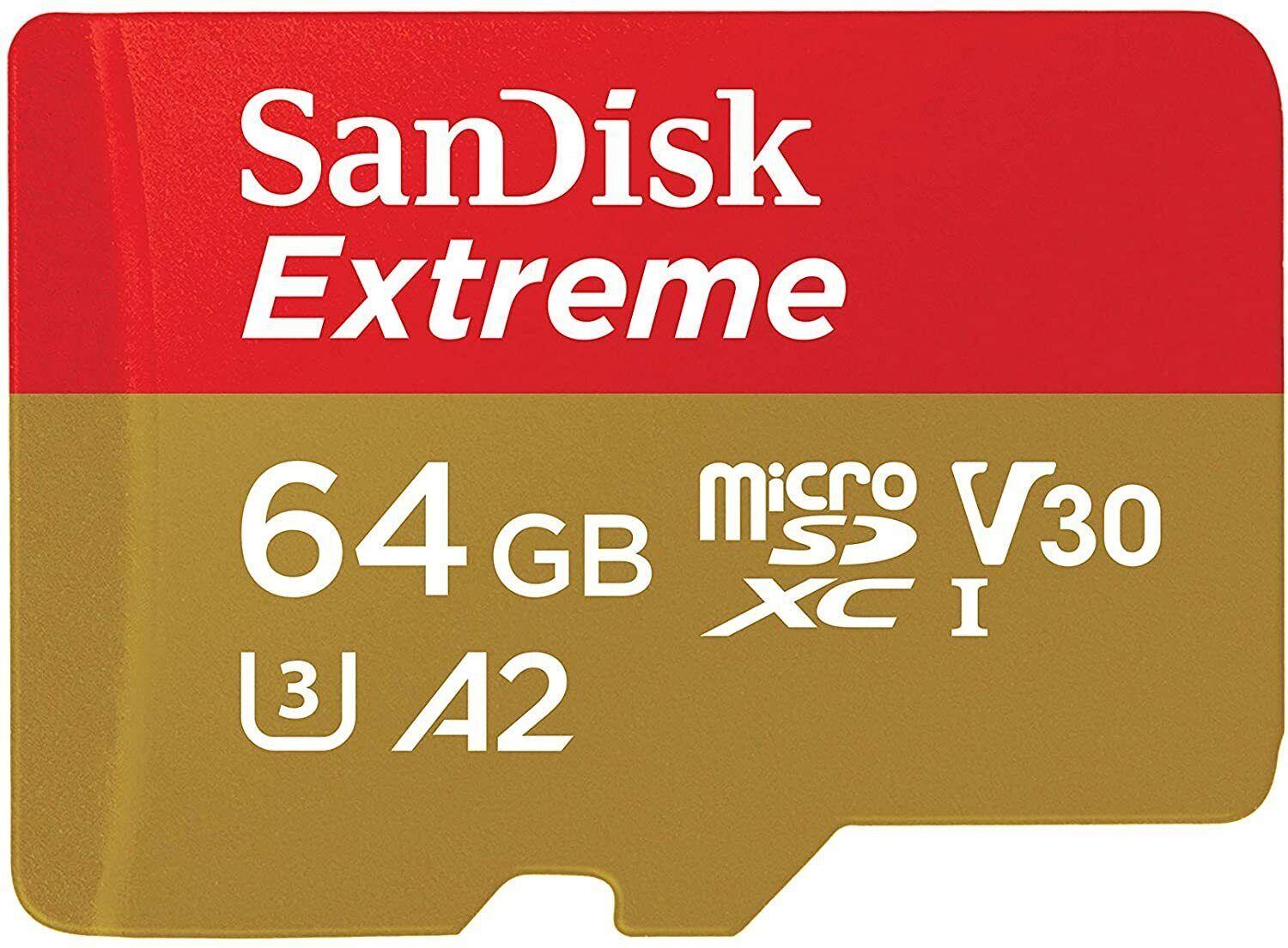 Sandisk Extreme 64gb Microsdxc Class 10 Memory Card