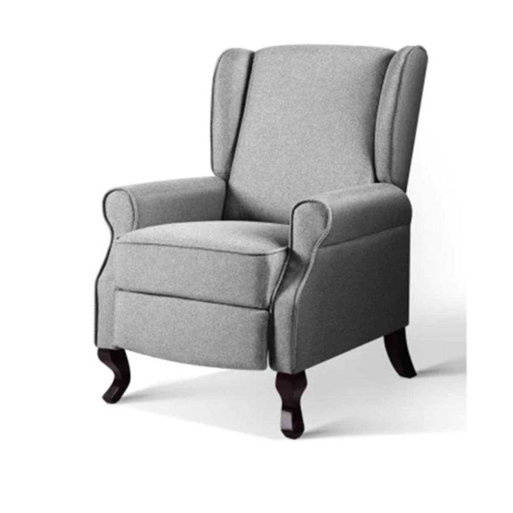 Single Sofa Couch Fabric Grey