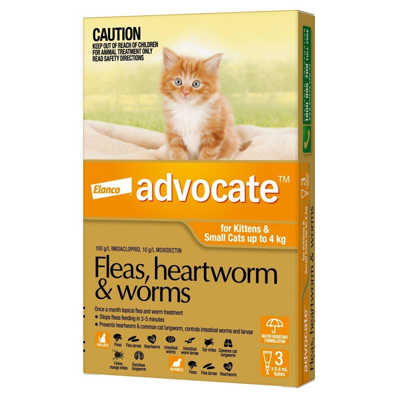 Advocate Flea & Worm Control For Cats Under 4kg