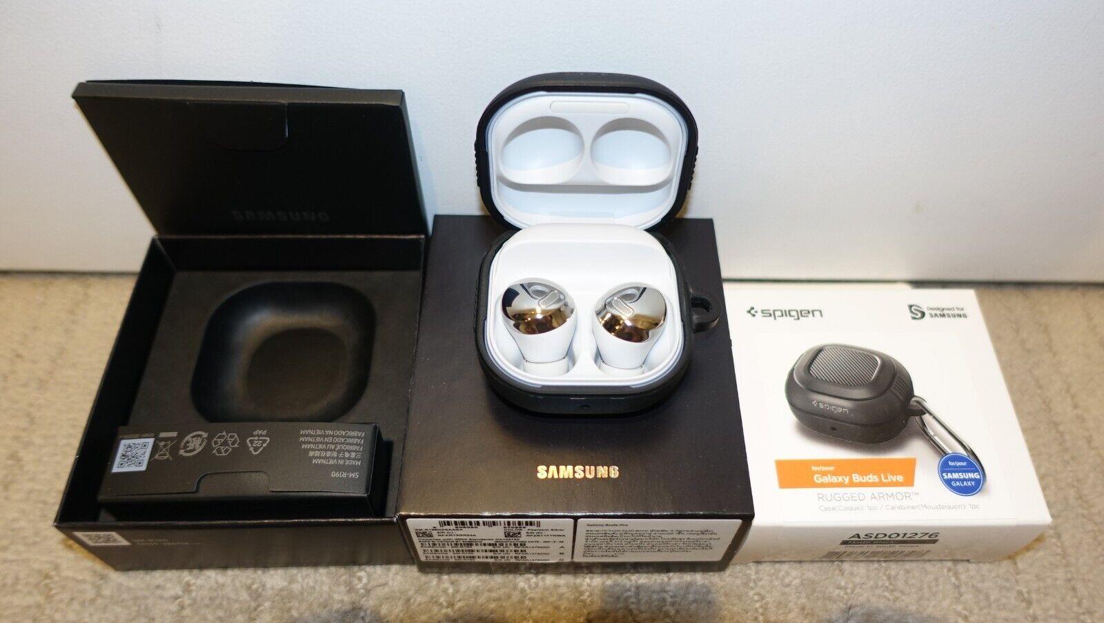Samsung Galaxy Buds Pro - Phantom Silver + Bonus Spigen Rugged Armor
