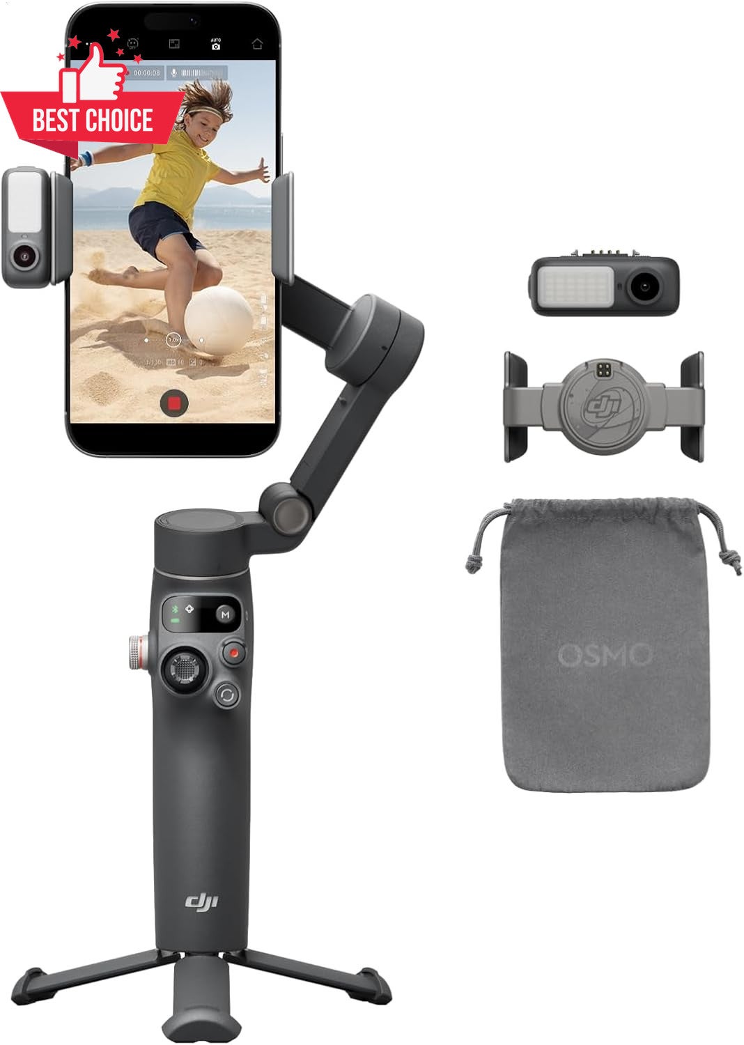 Osmo Mobile 7p Gimbal Stabilizer Iphone Android 3 Axis Tracking Tripod