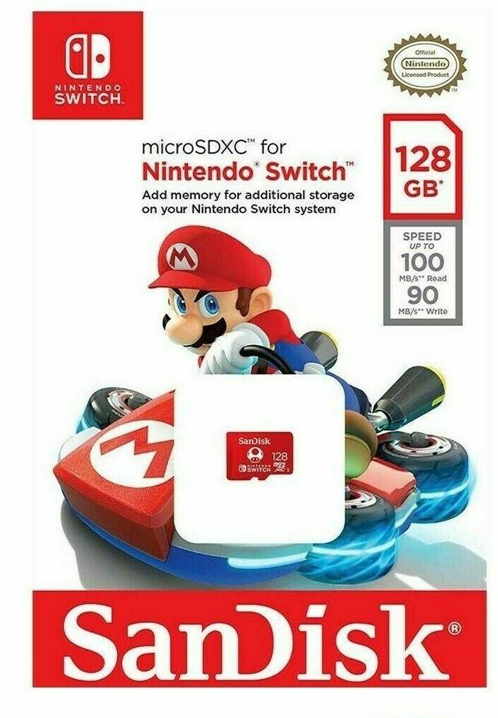 Sandisk Nintendo Switch Micro Sd 128gb Sdxc Memory Card Nintendo
