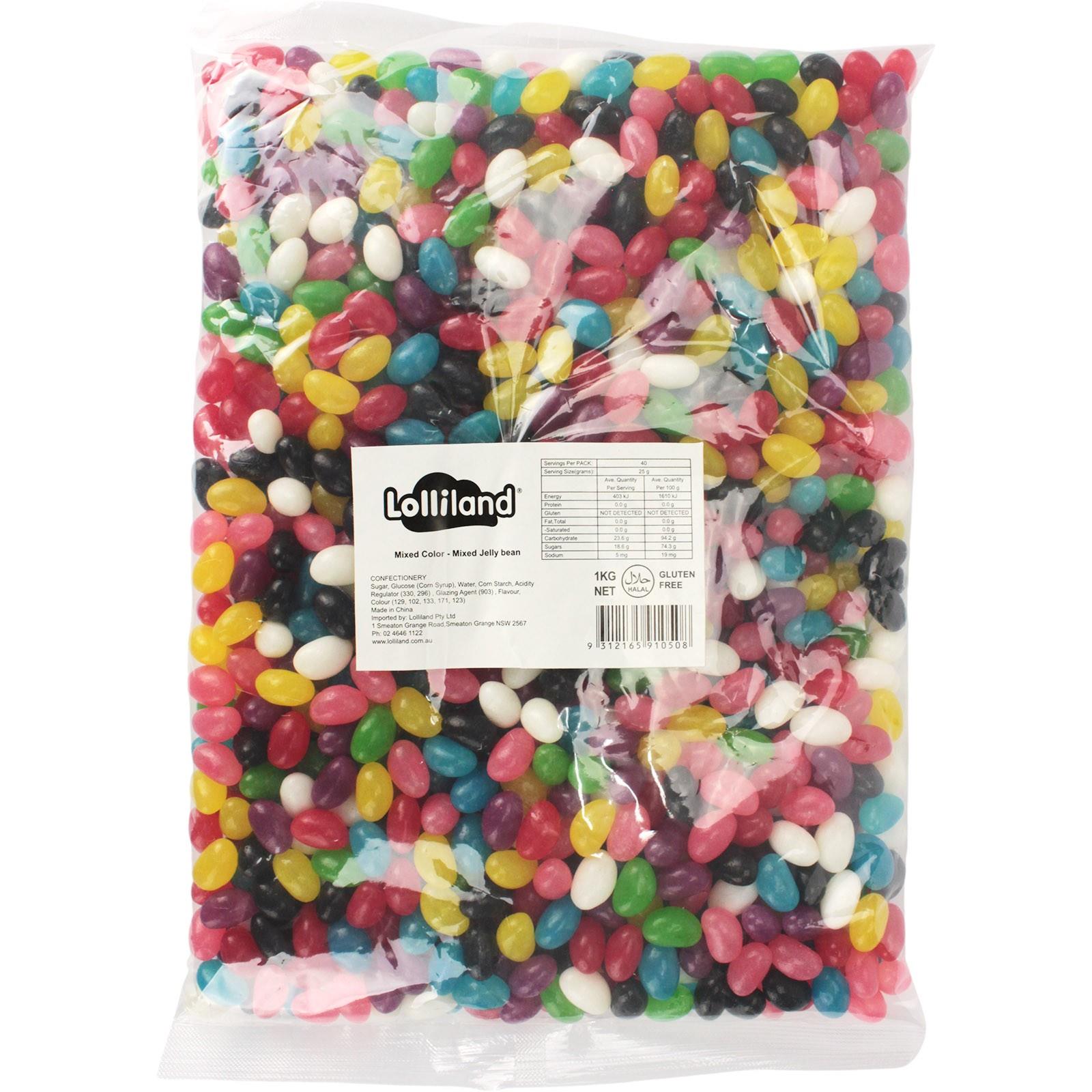 1kg Mini Mixed Colours Multicolour Jelly Beans Jellybeans Birthday