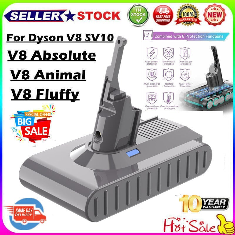 Replacement Battery For Dyson V8 Absolute Pro Animal Fluffy Sv10