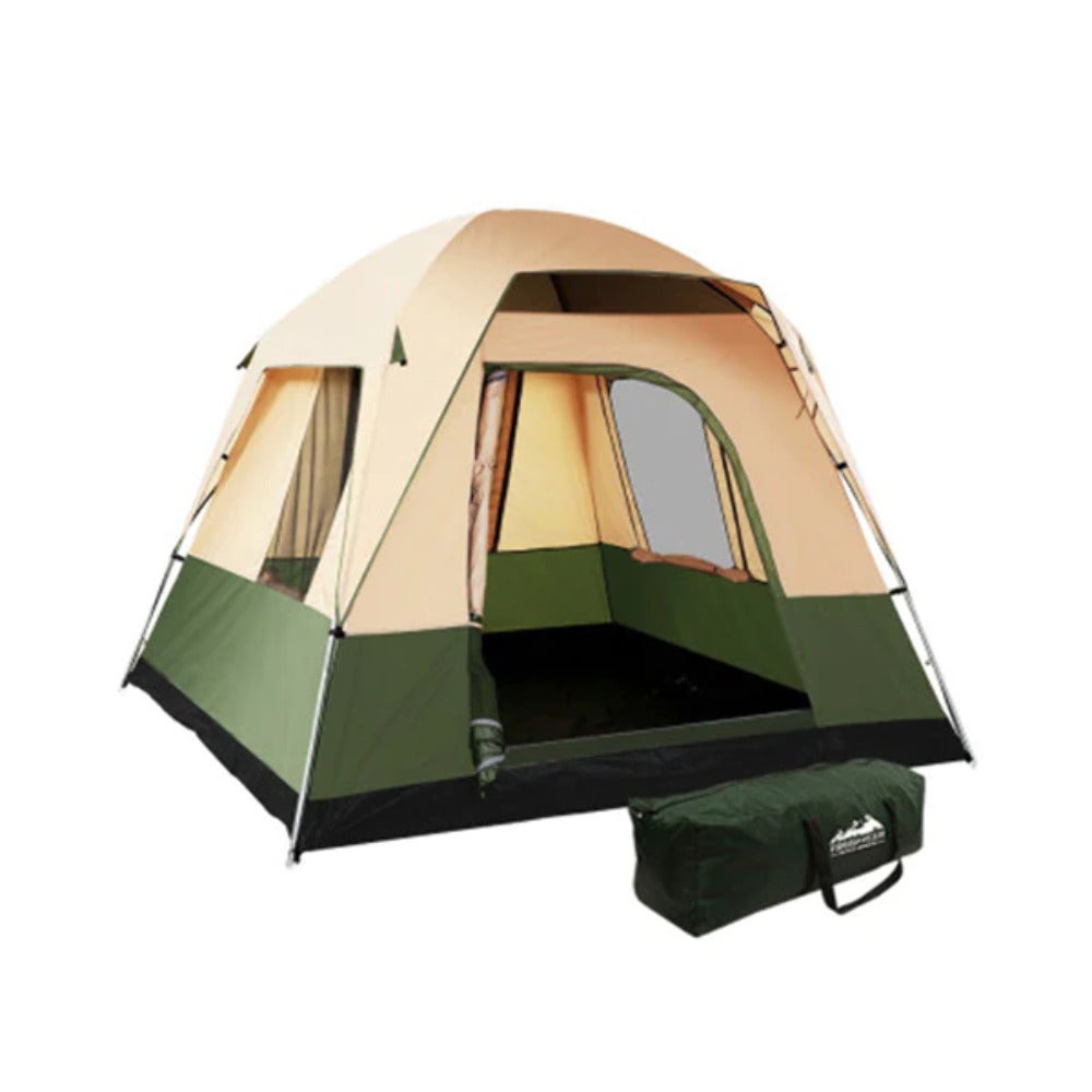 4 Person Green Family Camping Tent