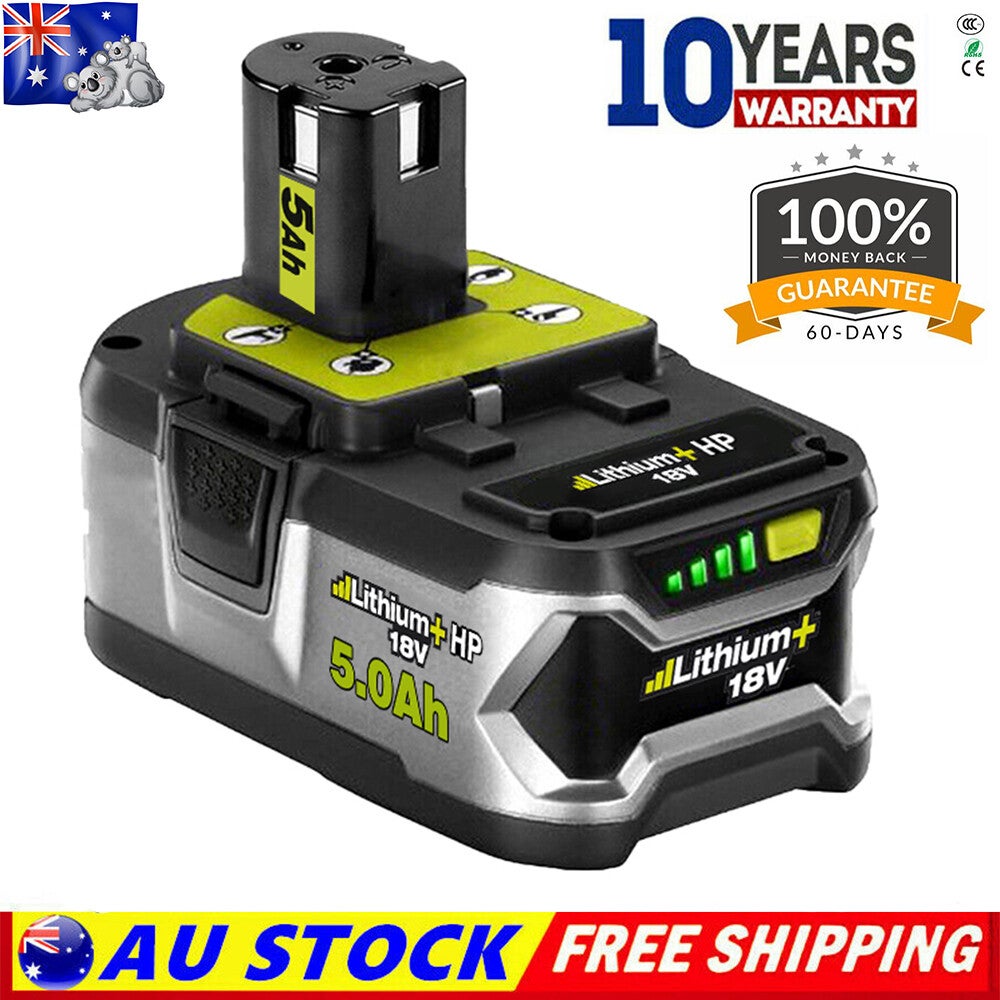 18v 5000mah P108 Lithium Battery For Ryobi One+ Plus P105 P104 P102