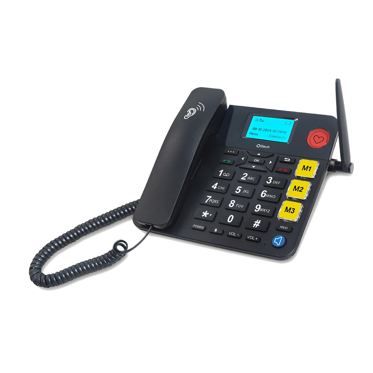 Olitech Easytel 4g Volte 2025 Seniors Phone Big Buttons Landline