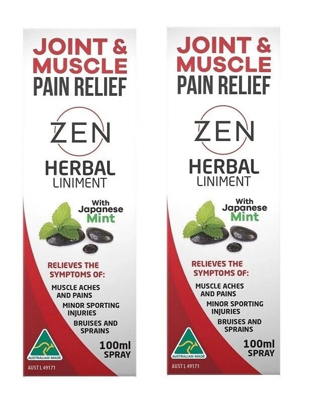 2 X Zen Herbal Liniment Tincture Spray 100ml