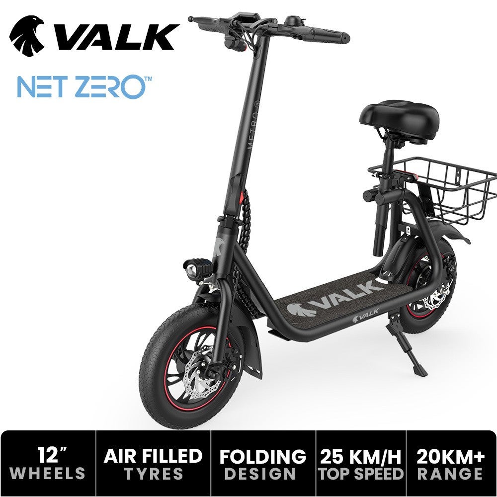 Valk Electric Scooter With Seat Foldable Escooter Adults Motorised