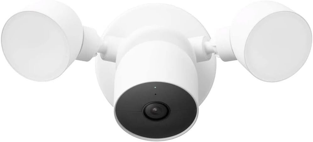 Google Nest Cam Outdoor With Floodlight, 1080p, Night Vision, Wi-fi