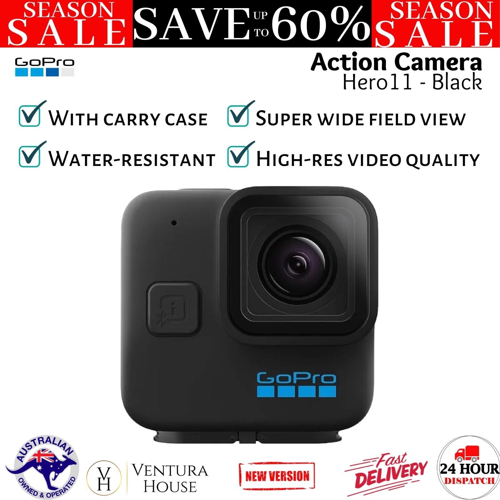Gopro Hero11 Black Mini 5.3k Hypersmooth 5.0 Small Action Camera Video