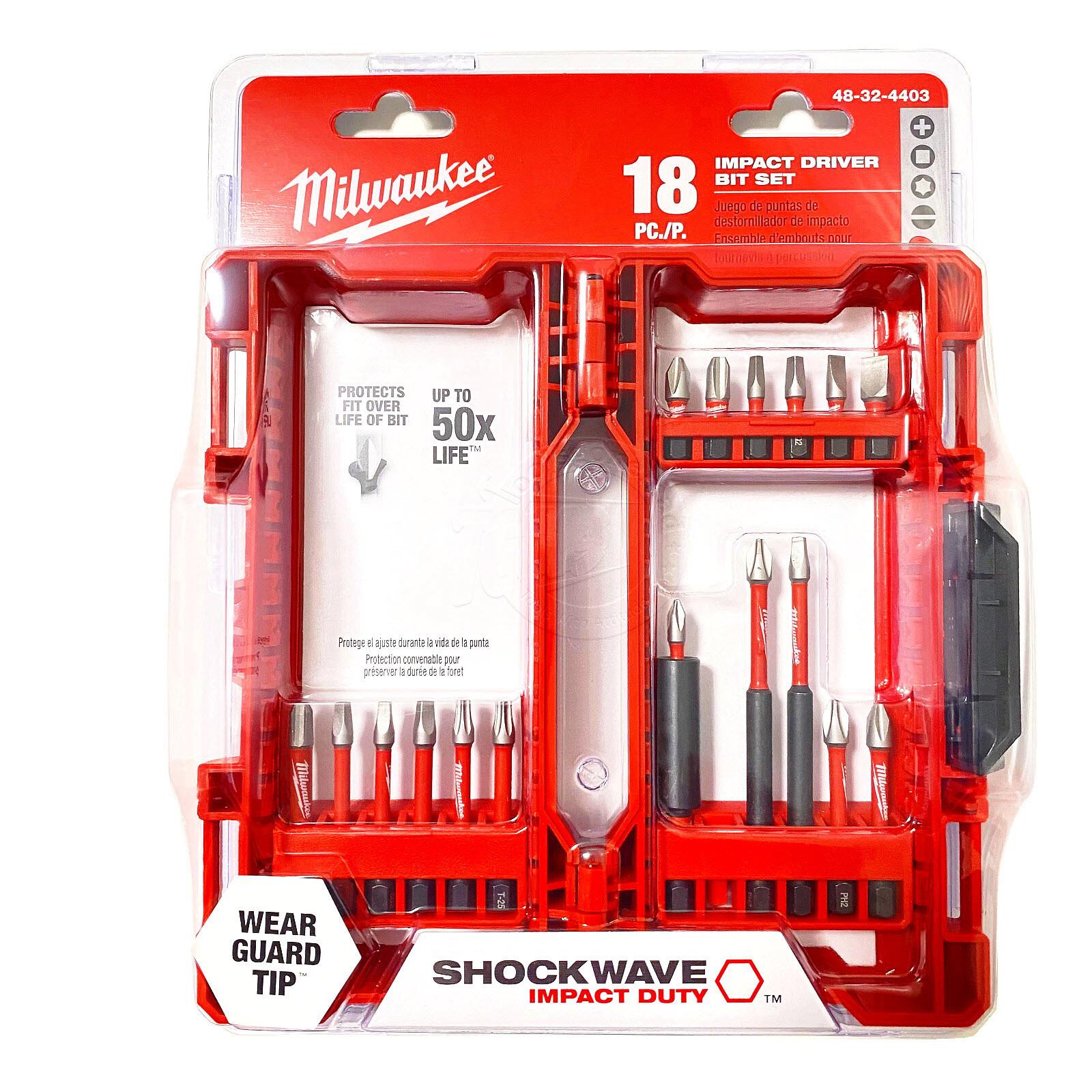 Milwaukee 18-piece Shockwave Impact Driver Drill Bit Set 48324403