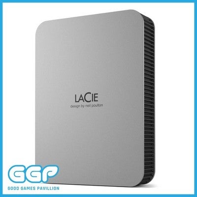 Lacie 2tb Hdd Mobile Drive Portable Hard Drive Usb Typec Moon Silver