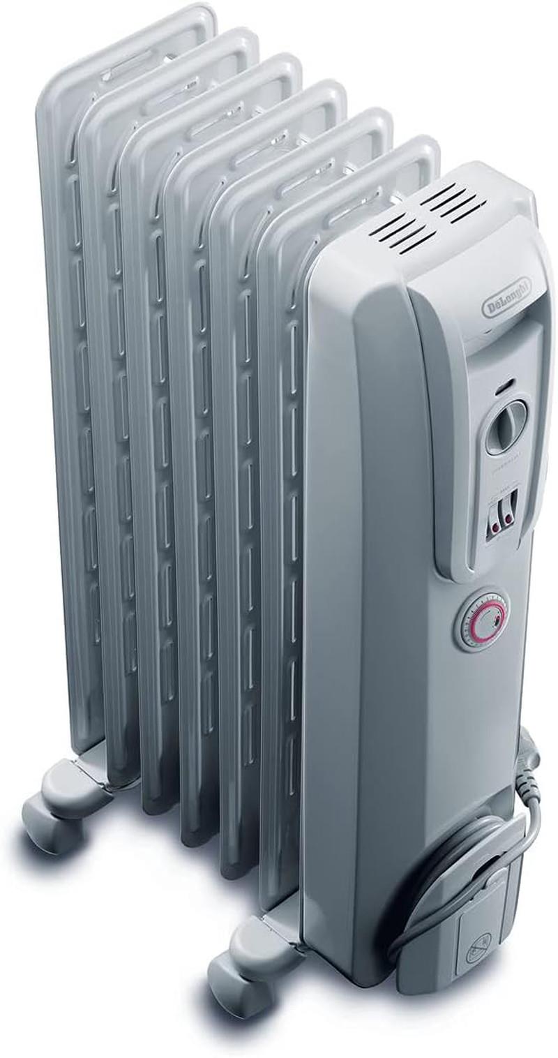 De'longhi Electric Oil Column Heater Dl1501t, 7 Fin Home Heater For