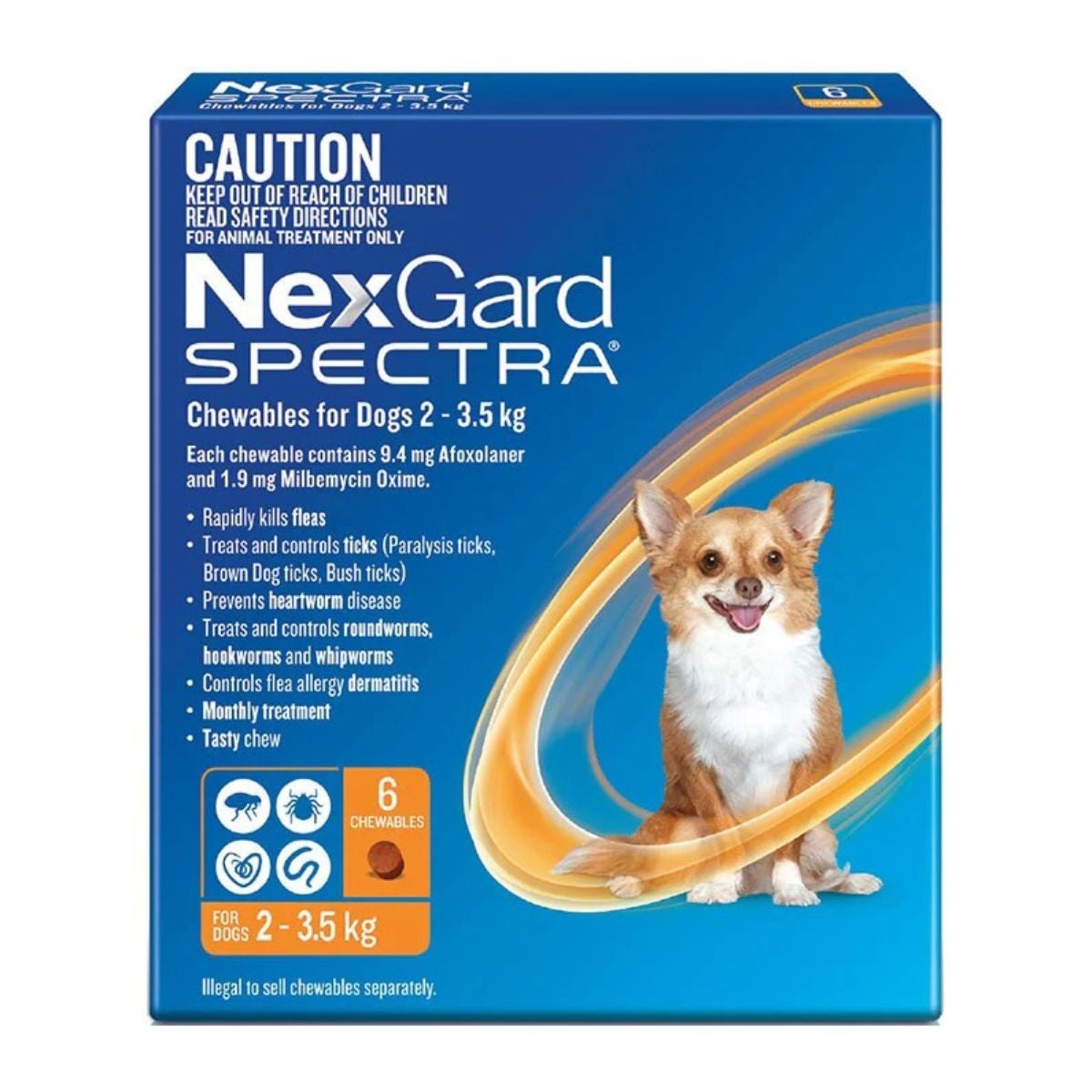 Nexgard Spectra Dogs 2-3.5kg 6pk