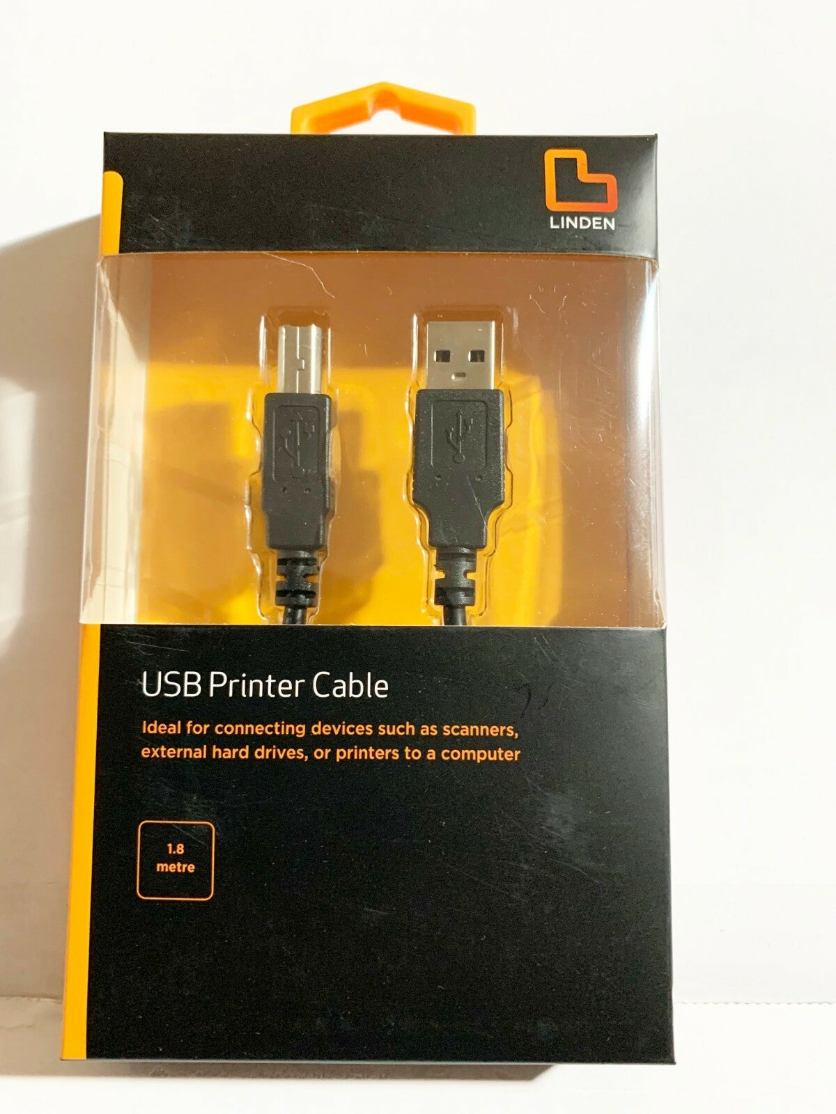 Linden 1.8m Usb Printer Cable - Ideal For Printers And Scanners