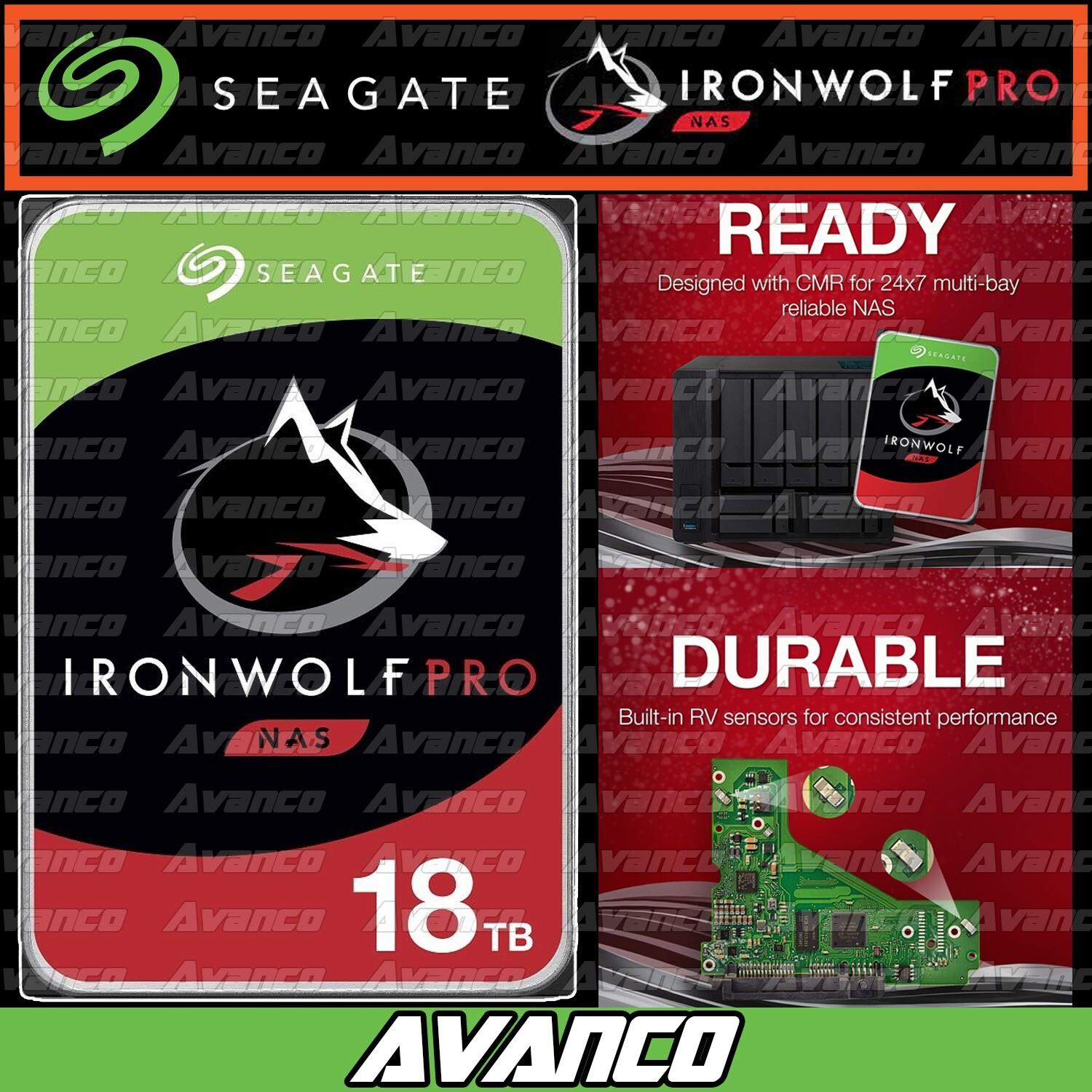 Seagate Ironwolf Pro 18tb Hdd 3.5 Inch 3.5" Sata Nas 6gb/s 7200rpm
