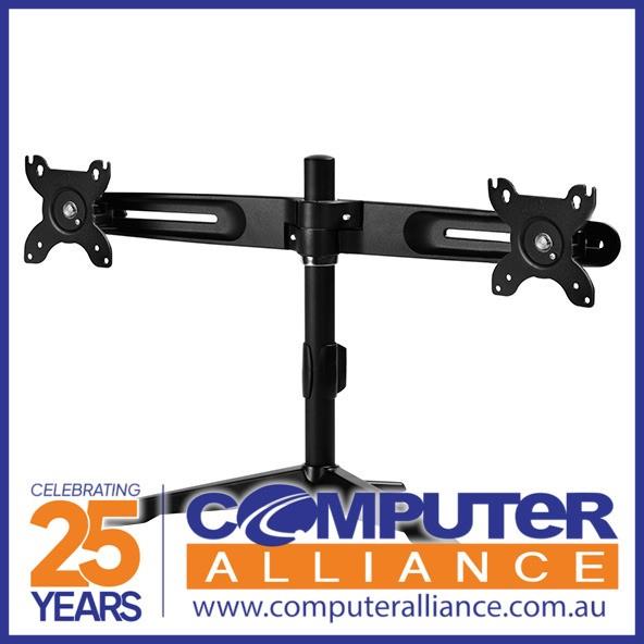 Silverstone Arm23bs Horizontal Dual Lcd Monitor Desk Stand Support Up