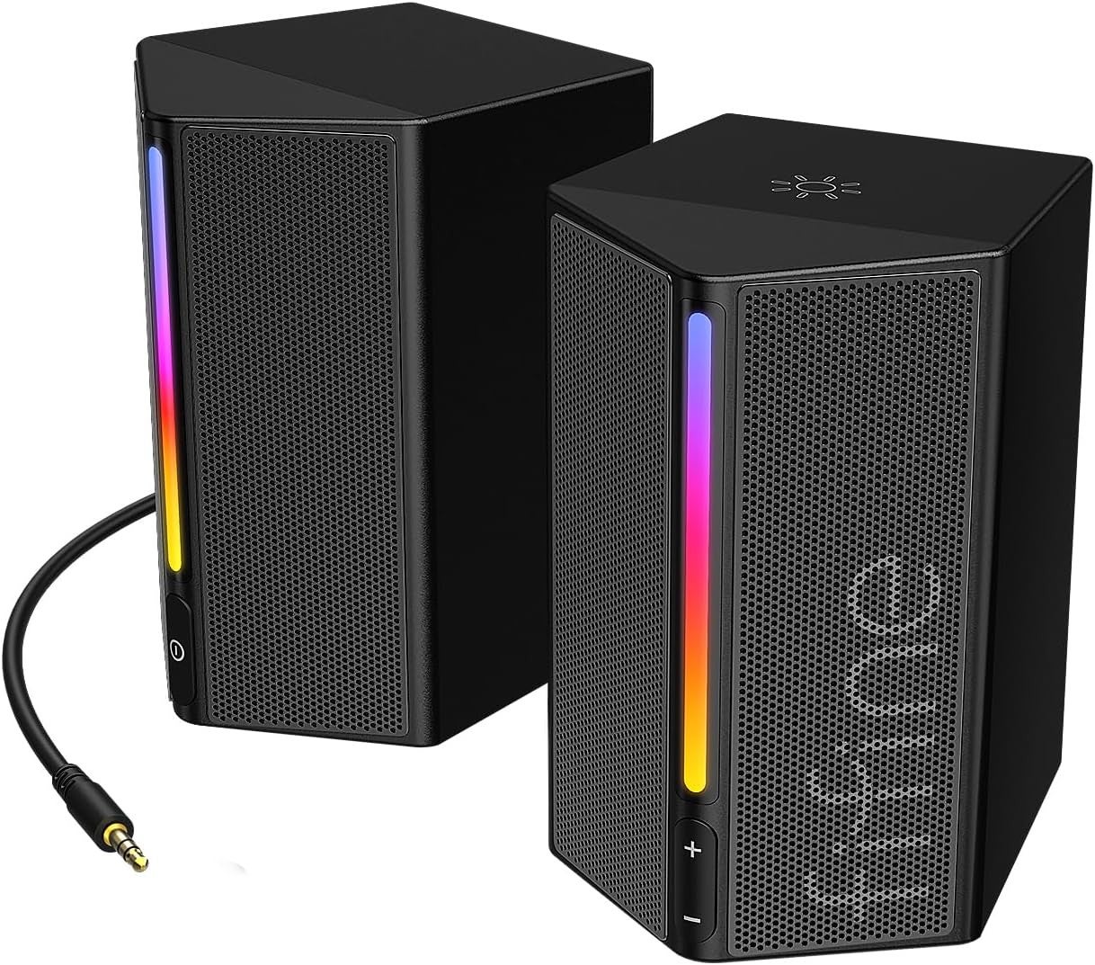 Fifine Computer Speakers, Gaming Speakers For Desktop With Rgb, Volume