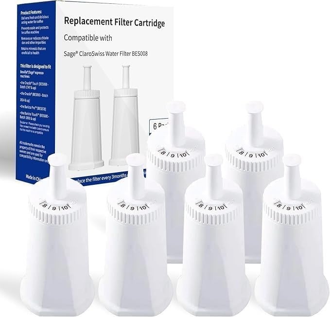 Vexlny Replacement Water Filter - 6 Pack Breville Oracle Touch &