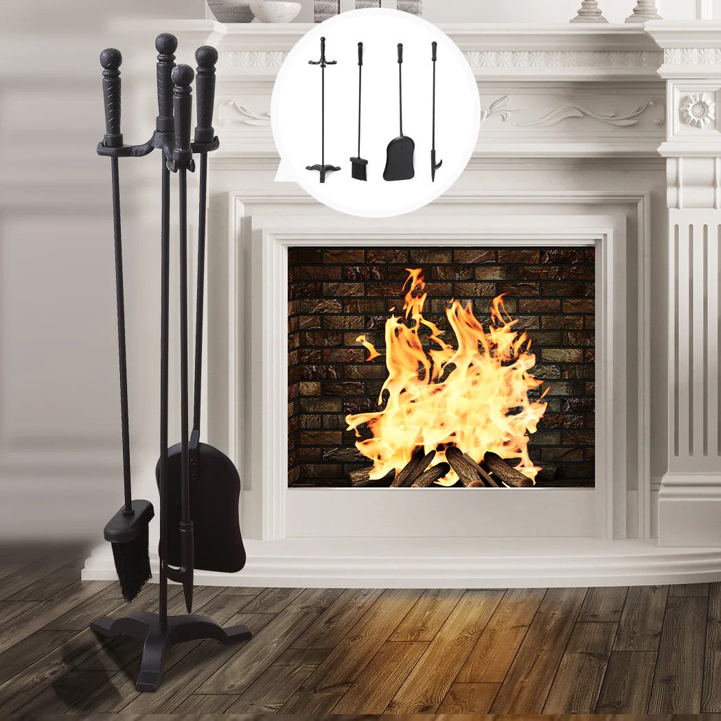 Traderight Fireplace Tool Set 4 Pc Fire