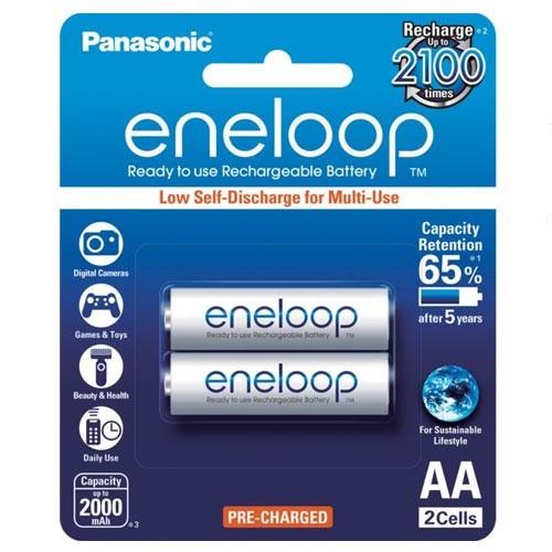 Panasonic Eneloop Rechargeable Aa Batteries 2 Pack (2 Pk)