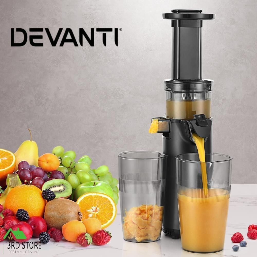 Devanti Slow Juicer Cold Press Fruit Extractor Vegetable Processor