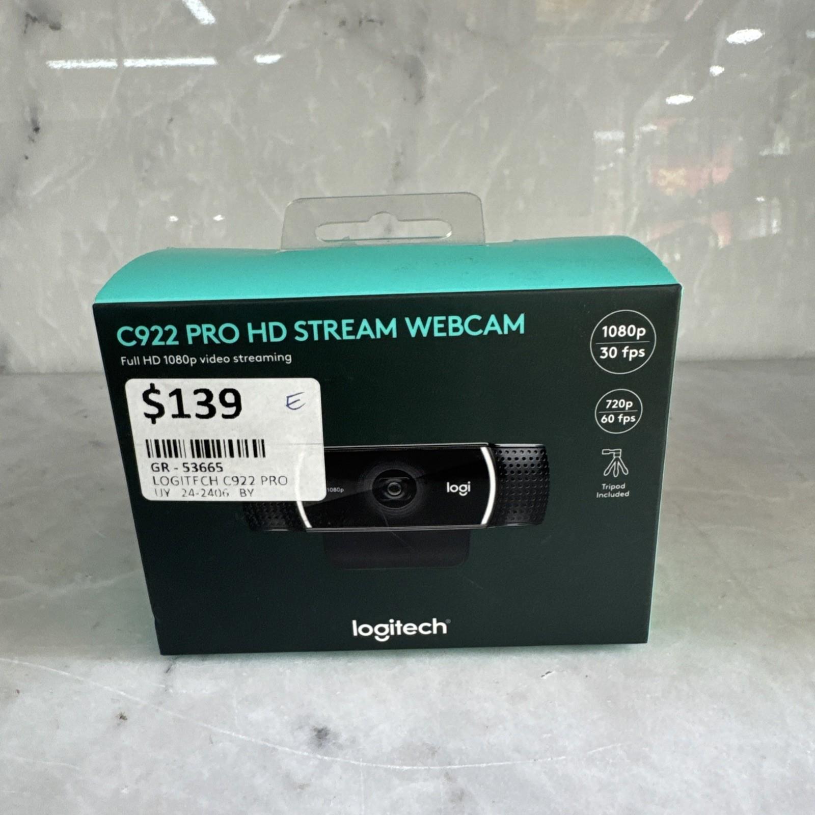 Logitech C922 Pro Stream Hd Webcam - Black (960-001090)