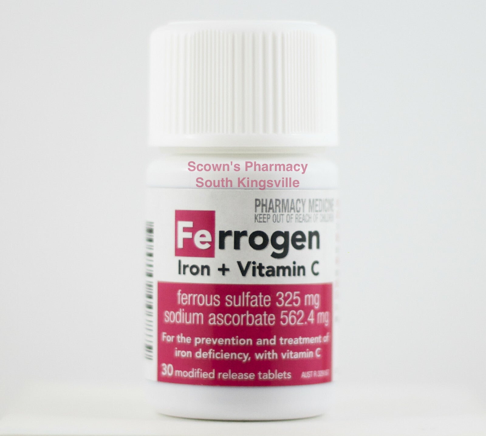 Ferrogen Iron Vitamin C 30 Tablets Iron Deficiency Ferrous Ferro-grad