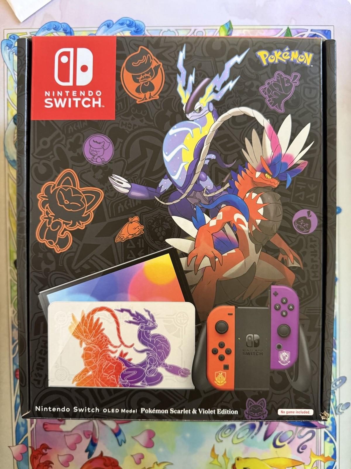 Nintendo Switch Oled Pokemon Scarlet & Violet Edition Console Complete
