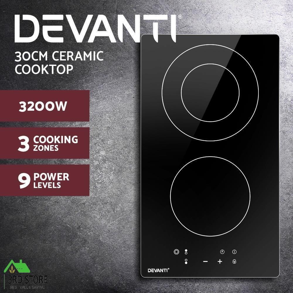 Devanti Ceramic Cooktop 30cm Electric Kitchen Cooker Cook Top Hob
