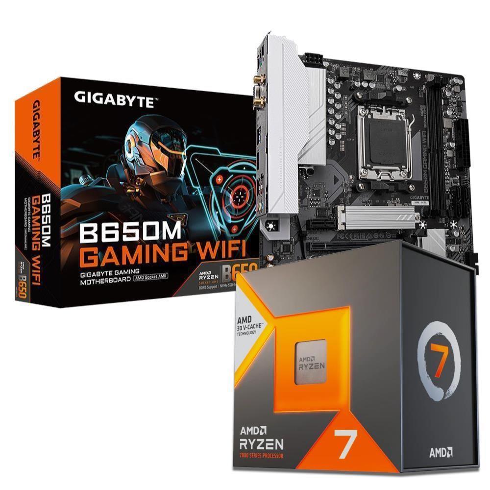 Amd Ryzen7 7800x3d Cpu + Gigabyte B650m Gaming Wifi Micro-atx