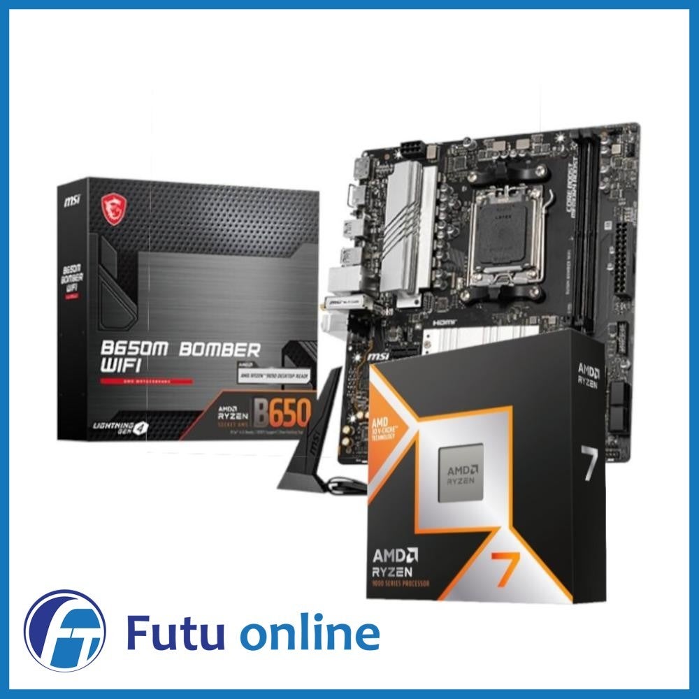 Amd Ryzen 7 9800x3d Gaming Cpu & Msi B650m Bomber Am5 Ddr5
