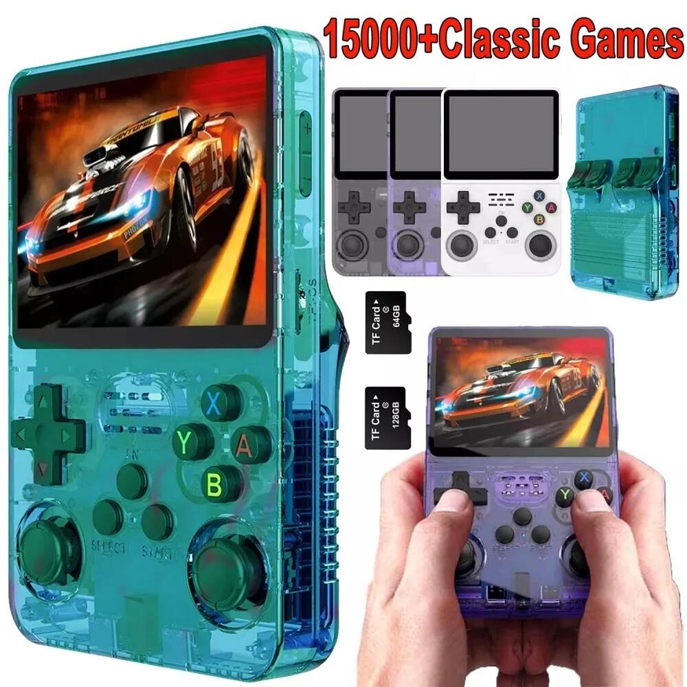 15000+ Games R36s Retro Handheld Game Console 64gb/128gb Video Games Consoles