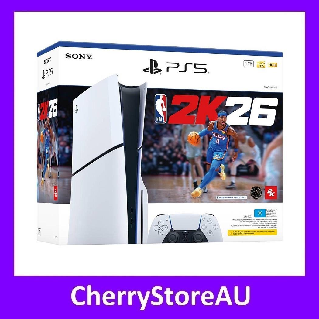 Ps5 Playstation 5 (slim) Disc Disk Console + Nba 2k26 Bundle