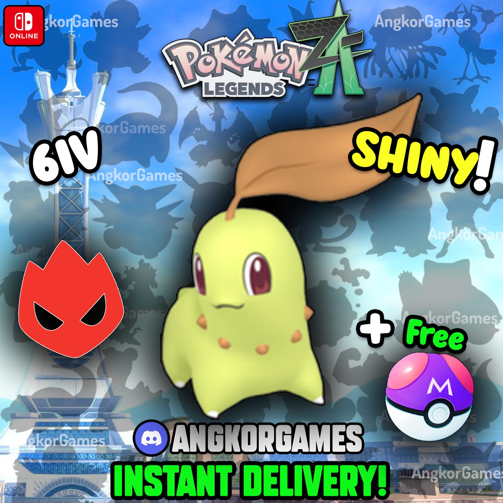 ✨ Shiny Chikorita ✨ Alpha 6iv ✨ Pokemon Legends Za