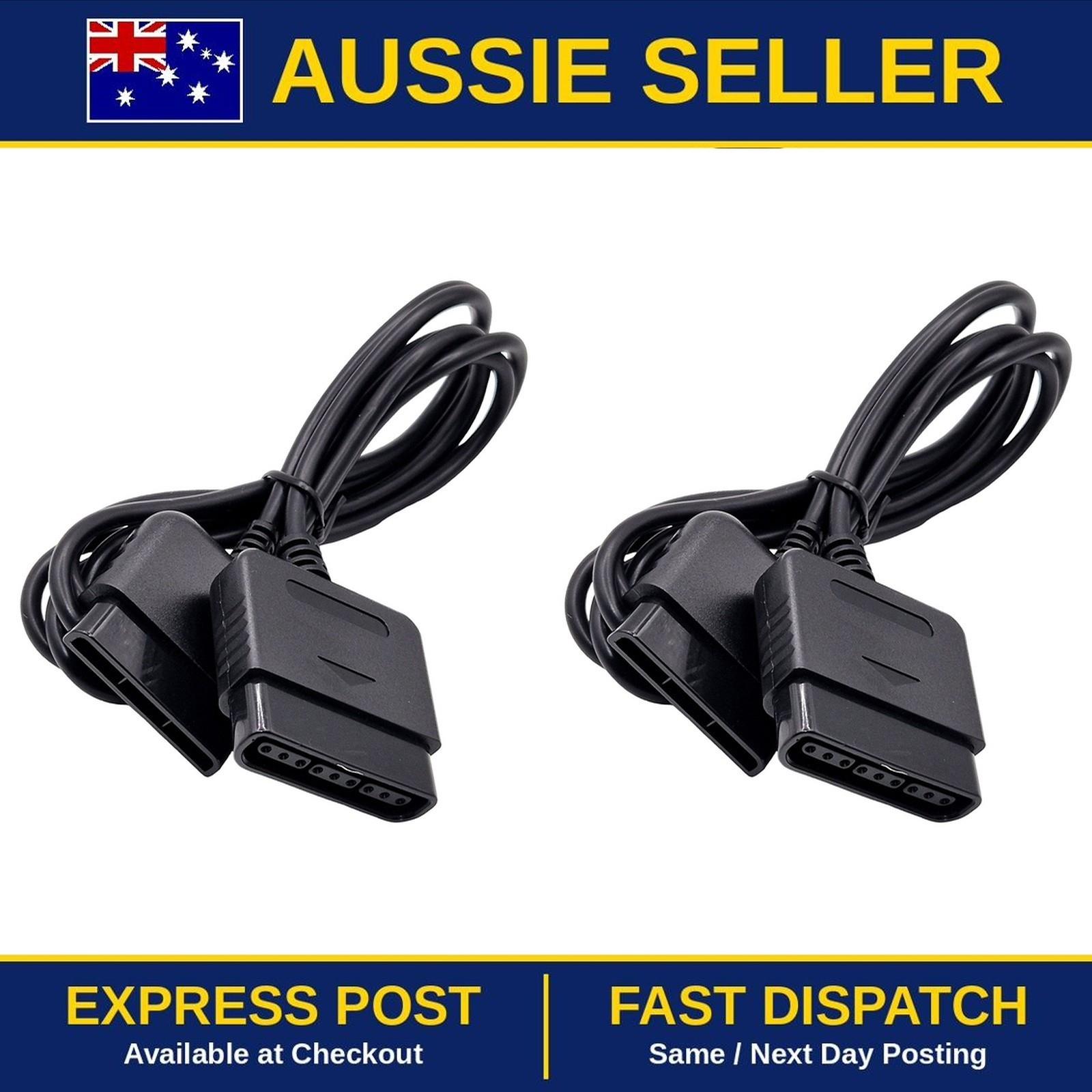 2 X Controller Extension Cables - - For Playstation 1 / Ps1 Controllers