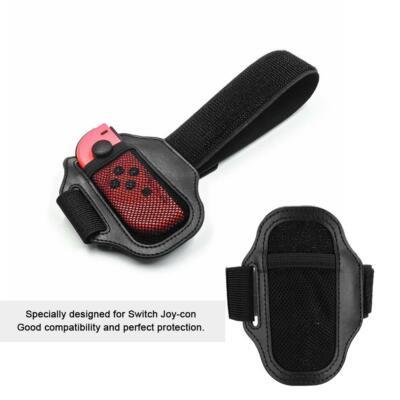 2x Adjustable Leg Strap For Switch Ring Fit Adventure Black Ss
