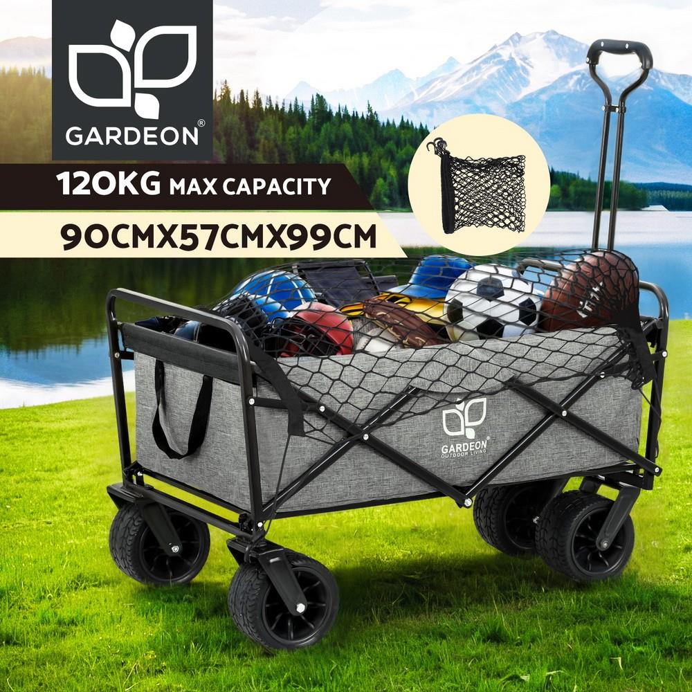 Gardeon Garden Cart With Cargo Net Trolley Camping Wagon Barrow Beach