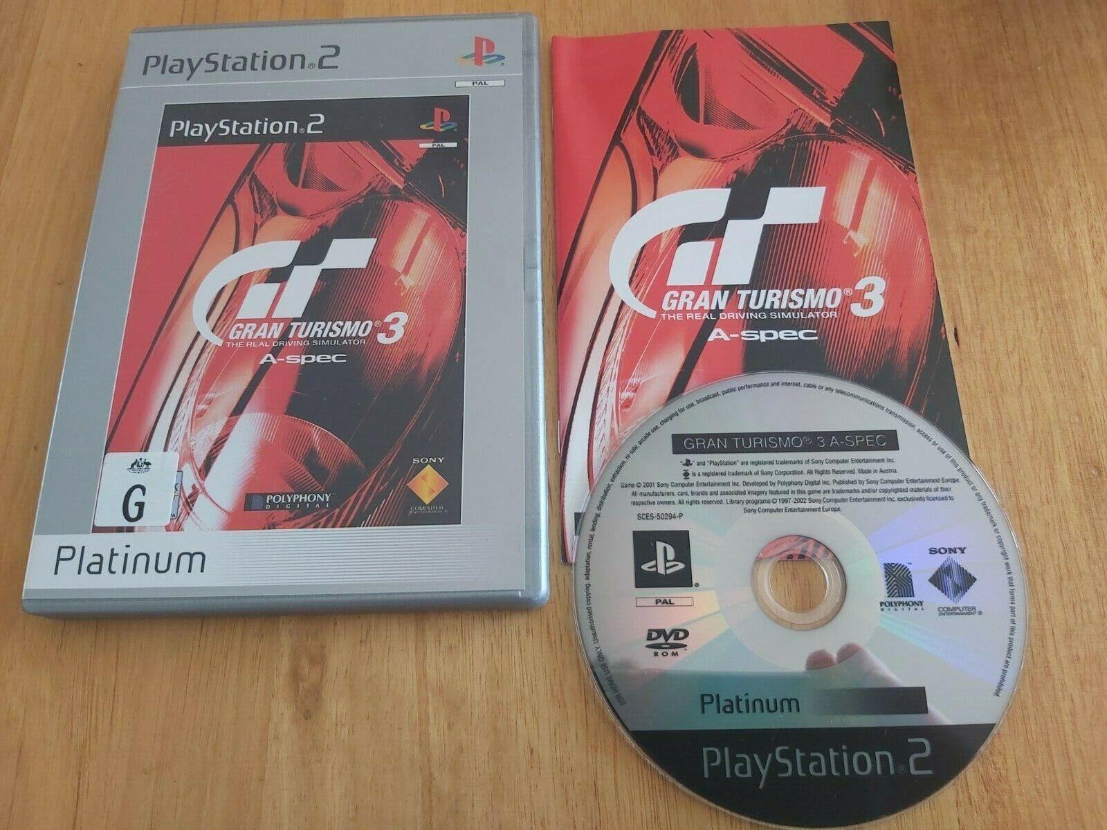 Gran Turismo 3 A-spec Ps2 (platinum) Pal Complete