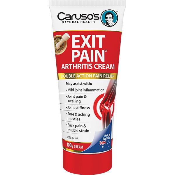 Caruso's Natural Health Exit Pain Arthritis Cream 100g Double Action