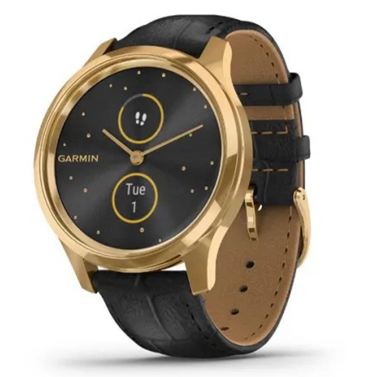 Garmin Vivomove Luxe, Pure Gold-black, Leather 010-02241-02