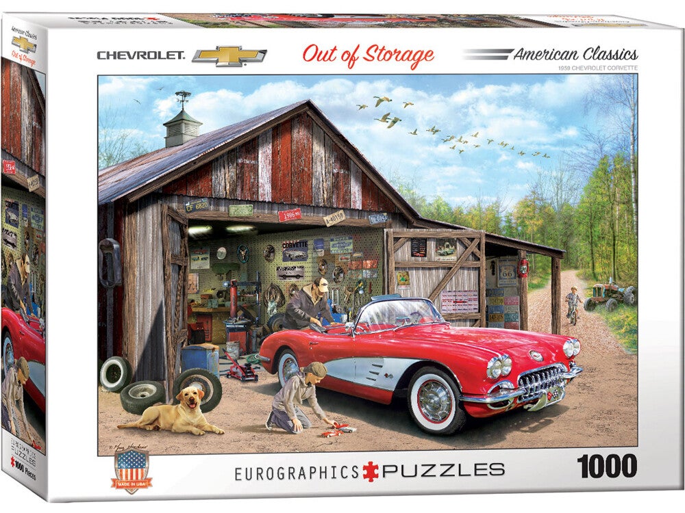 Eurographics 1000pc Out Of Storage Corvette Jigsaw Puzzle