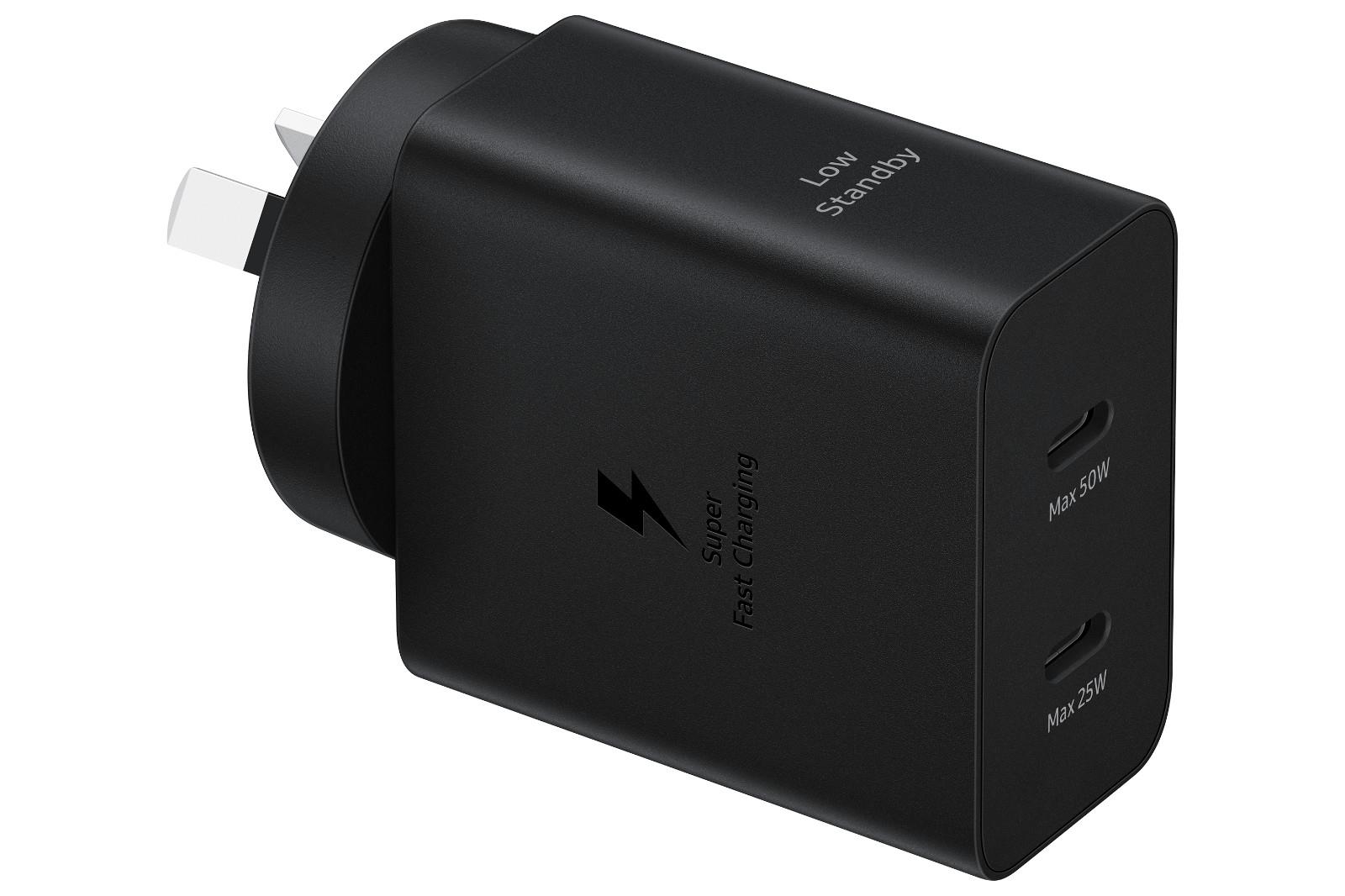Samsung 50w Duo Ac Charger With Usb-c To Usb-c Cable - Black